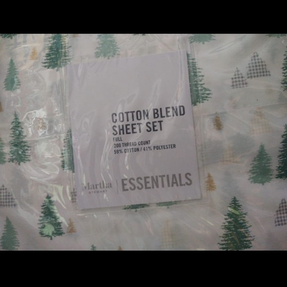 Martha Stewart Collection Holiday Printed 4 Pc. Sheet Set, Full - $110 - Picture 3 of 4